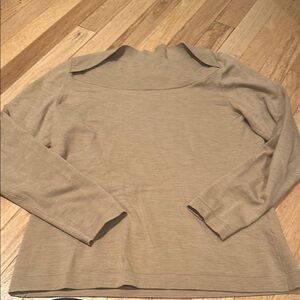 Banana Republic envelope neck camel merino wool sweater. Size M.